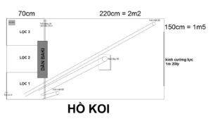 bản vẽ thiết kế hồ cá koi đẹp trong nhà